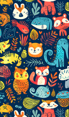 wallpaper, tiles or carpet in a seamless pattern