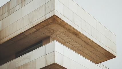 Close-Up of Modern Concrete Architectural Design with Clean Lines