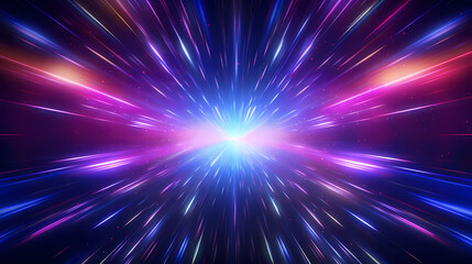 Fototapeta premium Abstract background with colorful light and speed lines