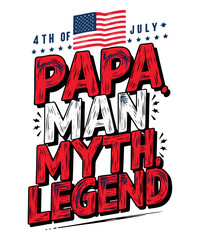 Papa Man Myth Legend t shirt Design