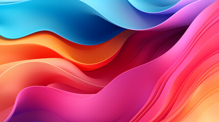 Colorful wave presentation design illustration