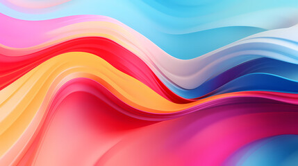 Colorful wave presentation design illustration