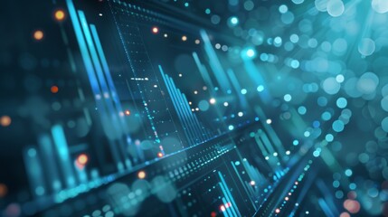 Obraz premium Conceptual business background with a focus on data.