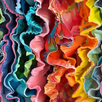 Close-up of colorful paper mache sculptures, showcasing the vibrant layers and textures that bring these eco-friendly artworks to life