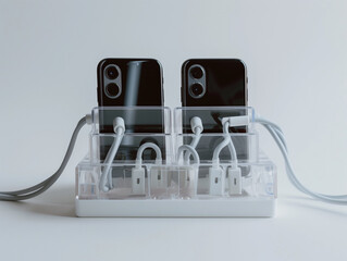 Display a Translucent Charger and Cable Organizer for Efficient Tech Management