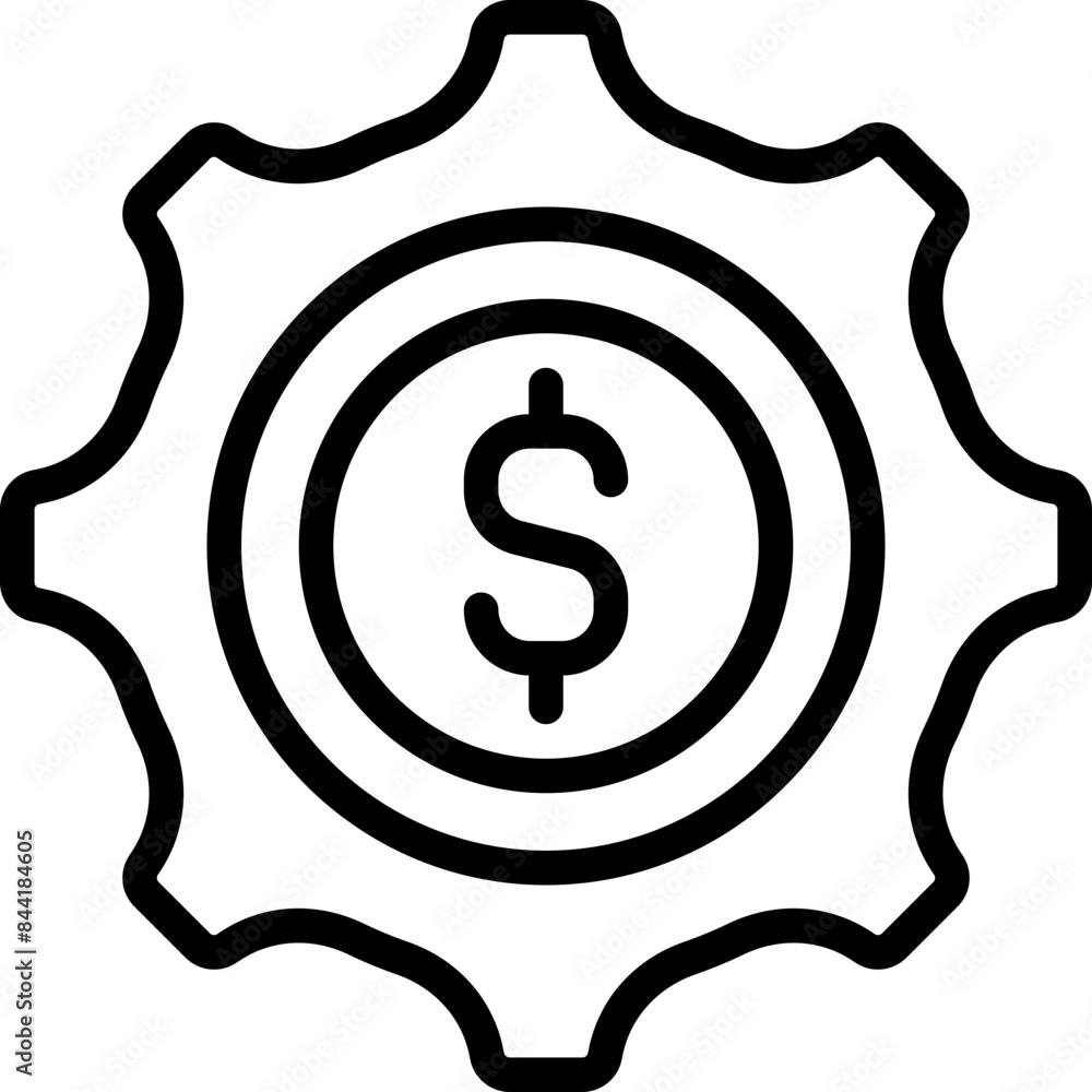 Sticker money management icon