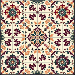 wallpaper, tiles or carpet in a seamless pattern.