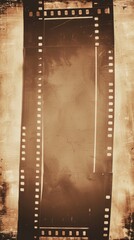 Obraz premium Retro sepia tone slide frame, sense of history, memories, yellowing, movie promotion background, period sense product, creativity, 4k HD wallpaper, background, generated by AI，Vintage-inspired Backgro