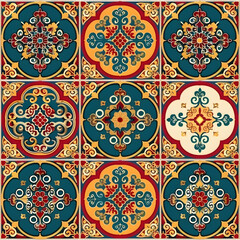 wallpaper, tiles or carpet in a seamless pattern.