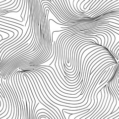 High-resolution image of an abstract simple line art piece, showcasing how lines of varying thickness can create depth and movement