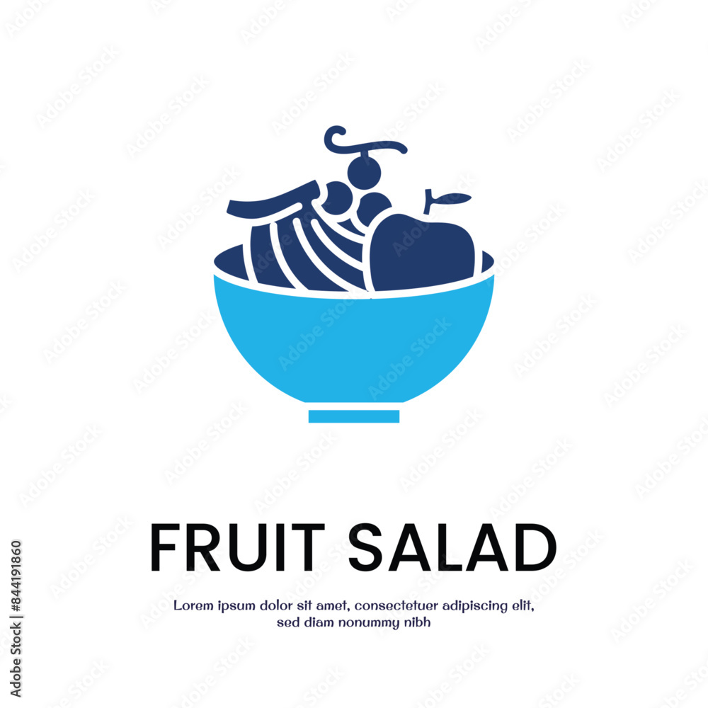 Poster fruit colored solid icon vector design good for web or mobile app