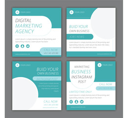 Business webinar invitation design. Webinar and business conference social media post template. Online webinar social media post template. Business conference banner template. Online live webinar