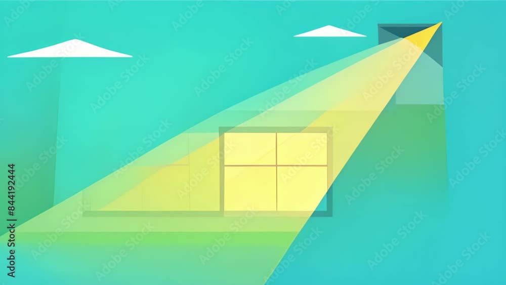 Aufkleber a simulation of natural light entering a building aiding architects in selecting the ideal placement