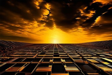 Obraz premium AI Image Generator, the Architectural Reflection