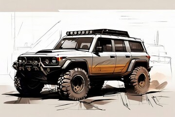 an Rugged Off-Road Concept Vehicle