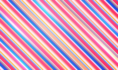 A vibrant abstract background featuring a pattern of diagonal stripes lines. Color stripes pattern with a smooth gradient. Stylish abstract geometric striped texture with color lines. Premium Vector.