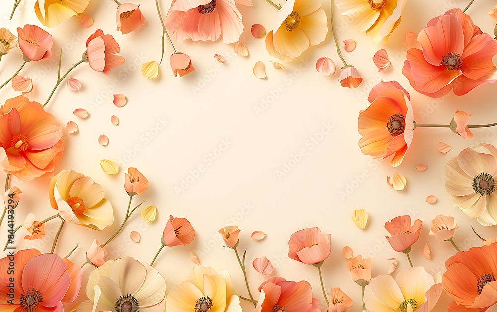 Poster image of a real flower frame that is good for use as a background