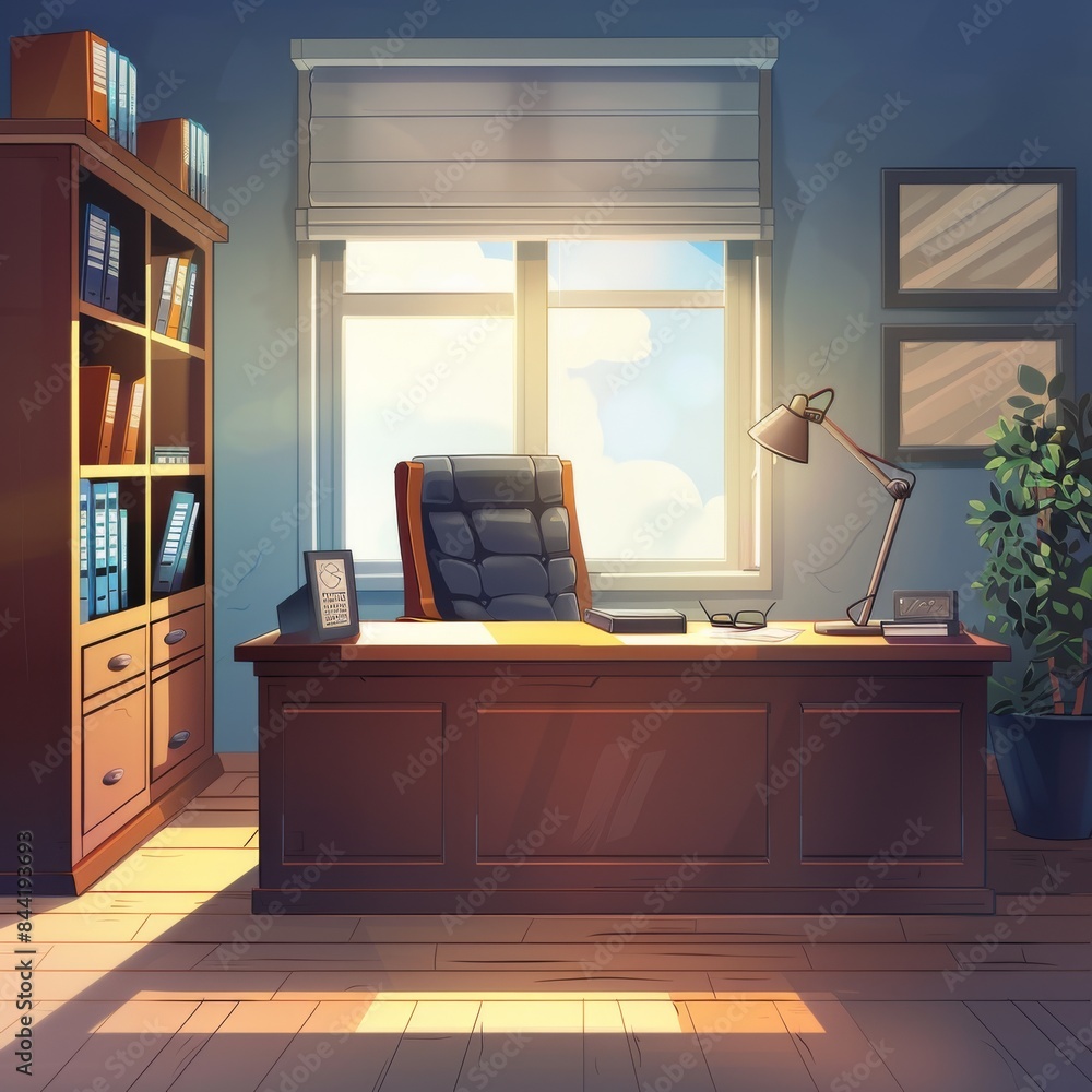 Poster Office background with generous room for messaging.