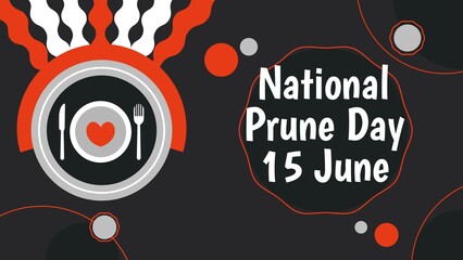 Obraz premium National Prune Day web banner design illustration 