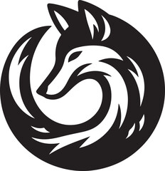 Fox silhouette vector art