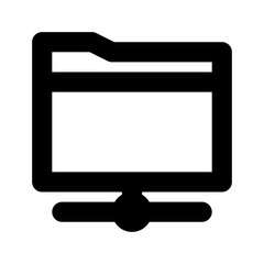 Folder Sharing line ui icon