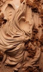 Coffee ice cream texture background