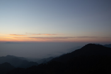 Obraz premium sunset over the mountains