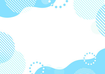 夏らしい配色のポップなデザインの幾何学フレーム01
