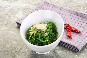Japanese traditional chuka salad with sesame