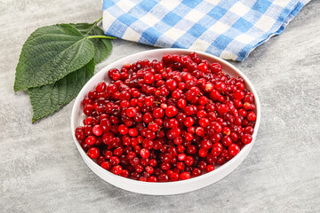 Ripe sweet wild organic cowberry