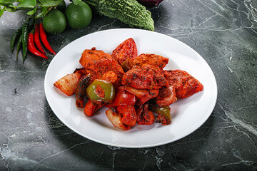 Indian cuisine - chicken tikka barbecue