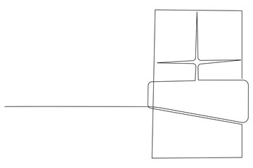 Continuous one line drawing of chocolate bar, Sweet candy set hand drawn vector illustration
