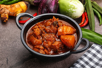 Indian cuisine - spicy chicken vindaloo