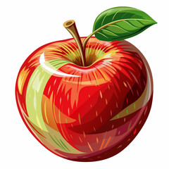 apple ,real style, white background