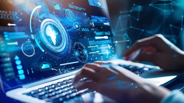 images of computer technology with the sophistication of future technology