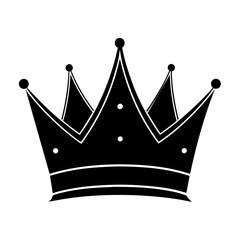 Minimalist crown icon silhouette vector art illustration