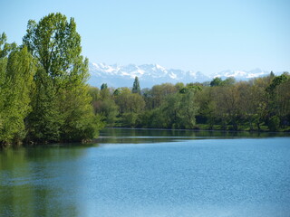 Naklejka premium Hautes Pyrénée lac de bour