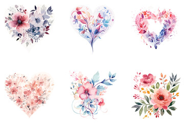 Heart shape flroal vector, watercolor floral love shape.
Watercolor love shape floral butterfly vector, heart shape butterfly with floral design