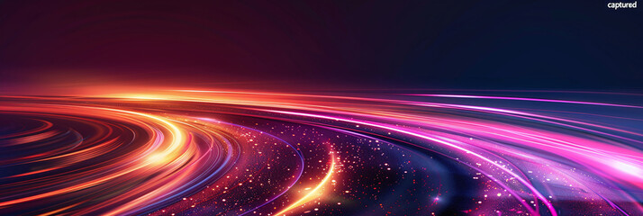 effect light motion trails illustration fast movement, abstract line, blue blur effect light motion trails Luminous rainbow neon shape wave, abstract light effect . Wavy glowing bright flowing curve l