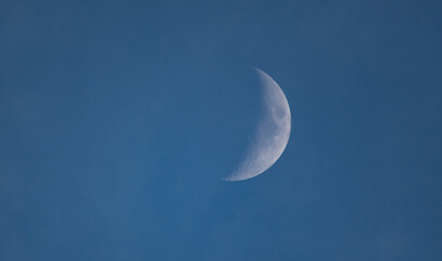 moon in the sky day time