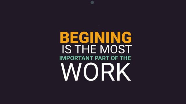 Quote Animation  motivational typography alpha channel, transparent background