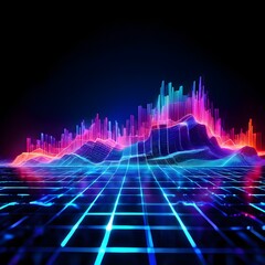 background with graphs and lines waves 