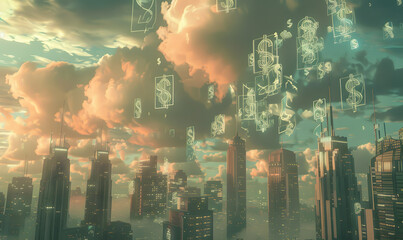 Financial investing, stocks, analysis concept