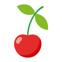 Cherry with leaf