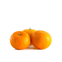 Citrus Sinensis or Jeruk Santang madu on white background. Fresh and sweet taste. 