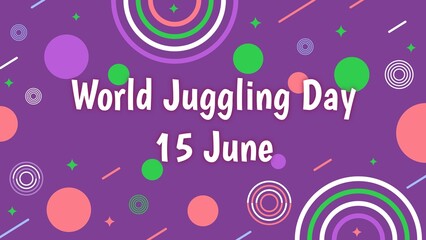Obraz premium World Juggling Day web banner design illustration 