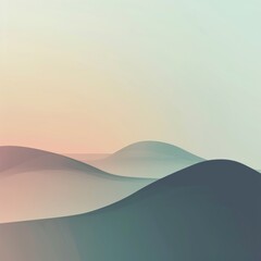 Obraz premium Minimalist modern background with soft, calming gradients.