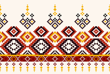 embroidery abstract Traditional geometric ethnic fabric pattern ornate elements with ethnic patterns design for textiles, rugs, clothing, sarong, scarf, batik, wrap, embroidery, print, curtain, carpet