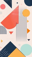 Modern minimalist background with geometric shapes and patterns.