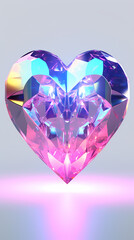 Fototapeta premium Heart Shaped Crystal Diamond
